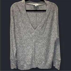 Evereve Charcoal V-Neck Sweater